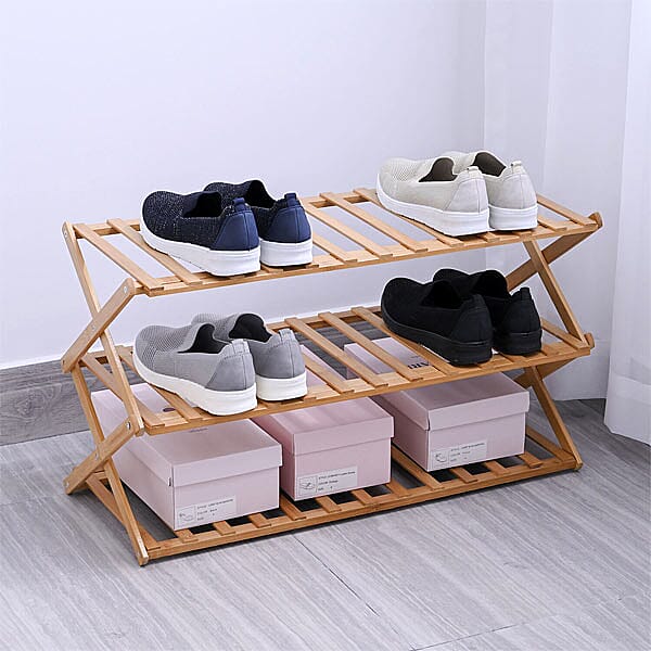 Multi tier Foldable Bamboo Shoes Rack 6253840 2