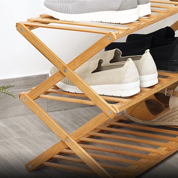 Multi tier Foldable Bamboo Shoes Rack 6253840 4