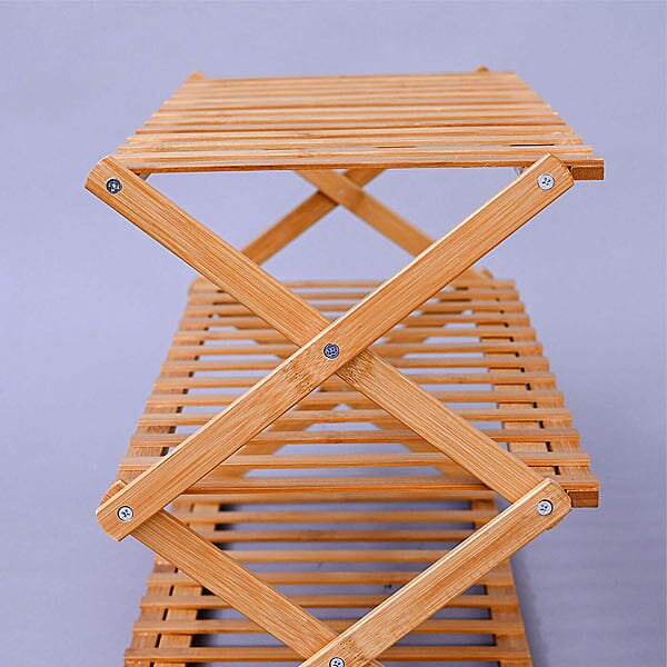 Multi tier Foldable Bamboo Shoes Rack 6253840 6
