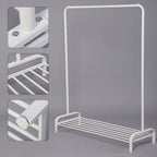 Stylish Garment Rack (Size 115x40x145 Cm) - White