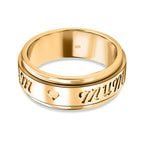 14K Gold Overlay Sterling Silver Ring, Silver Wt. 5.20 Gms