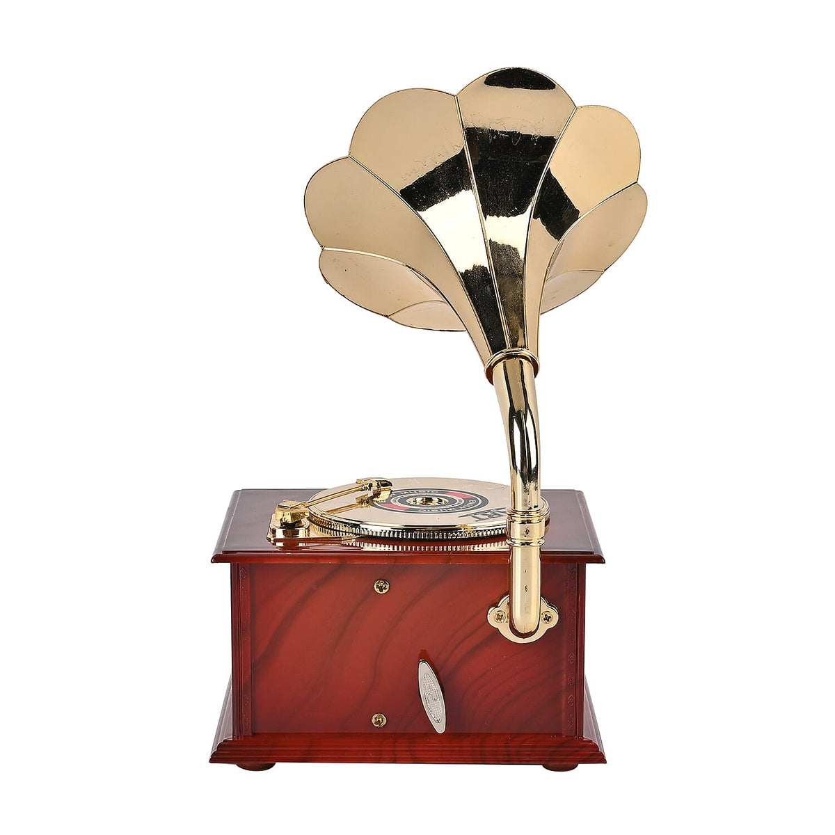 Phonograph Shape Mechanical Music Box (Size 22x12x12 cm) - Gold &amp; White 7573513 5