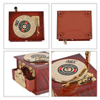 Phonograph Shape Mechanical Music Box (Size 22x12x12 cm) - Gold & White