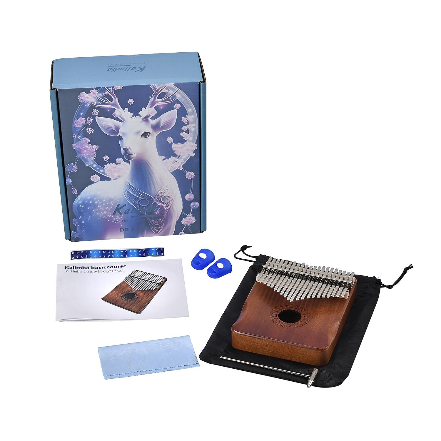 21 Keys Thumb Piano Kalimba - Brown 7698184 0