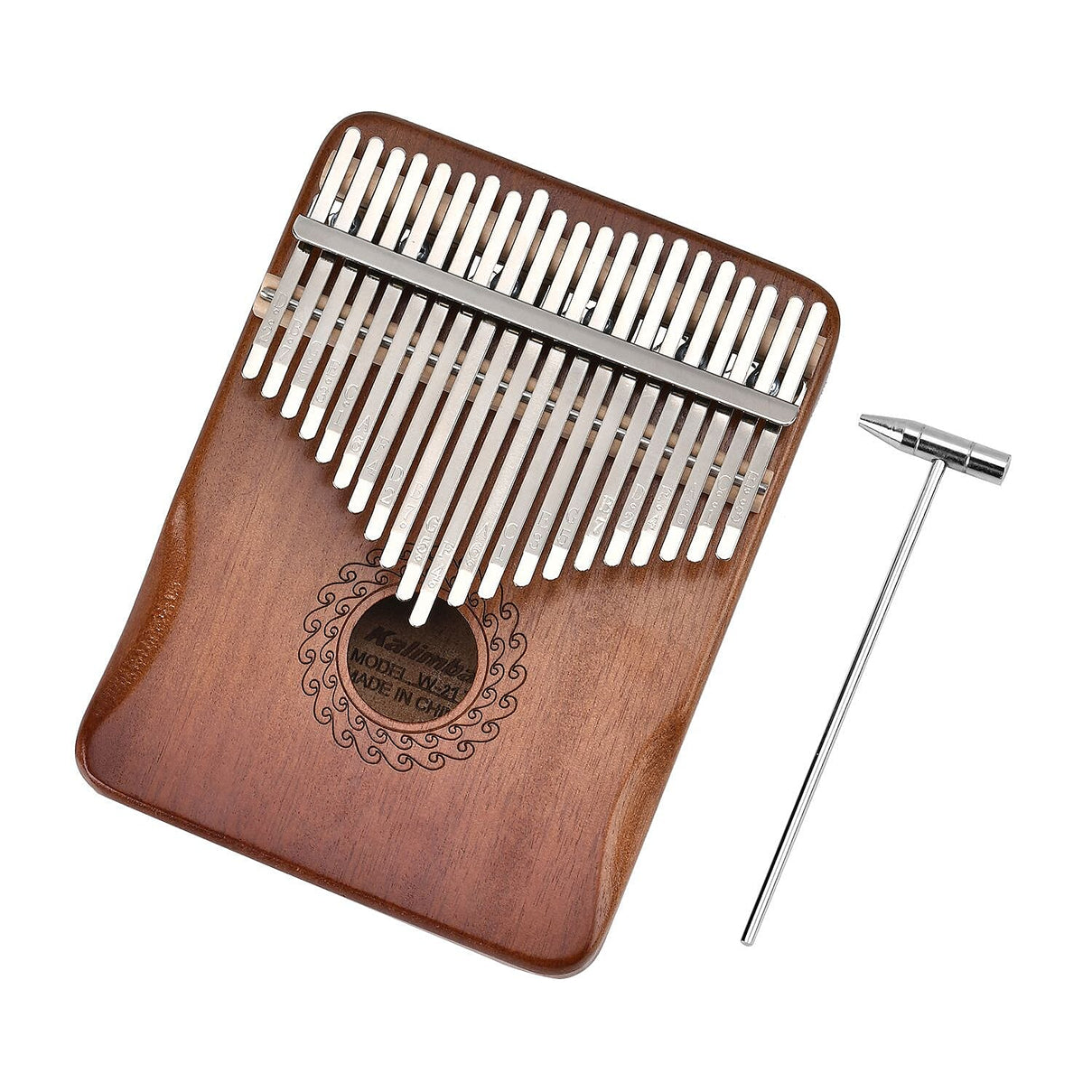 21 Keys Thumb Piano Kalimba - Brown 7698184 2