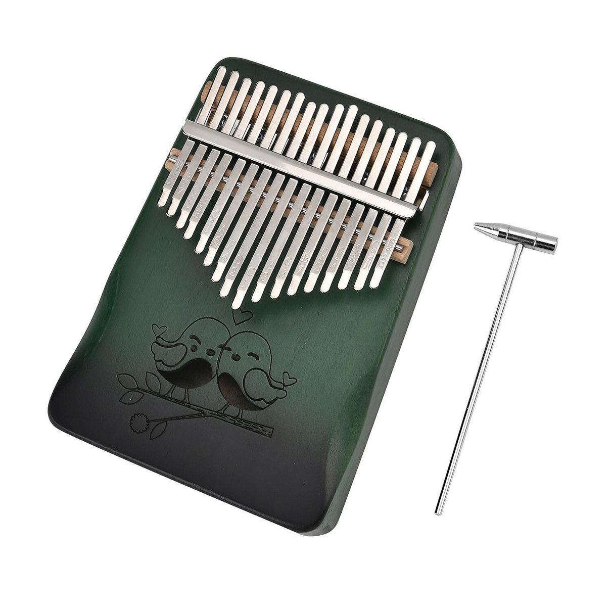 Kalimba- 17 Sound Thumb Piano (Size 17x12x3 cm) - Green 7698232 2