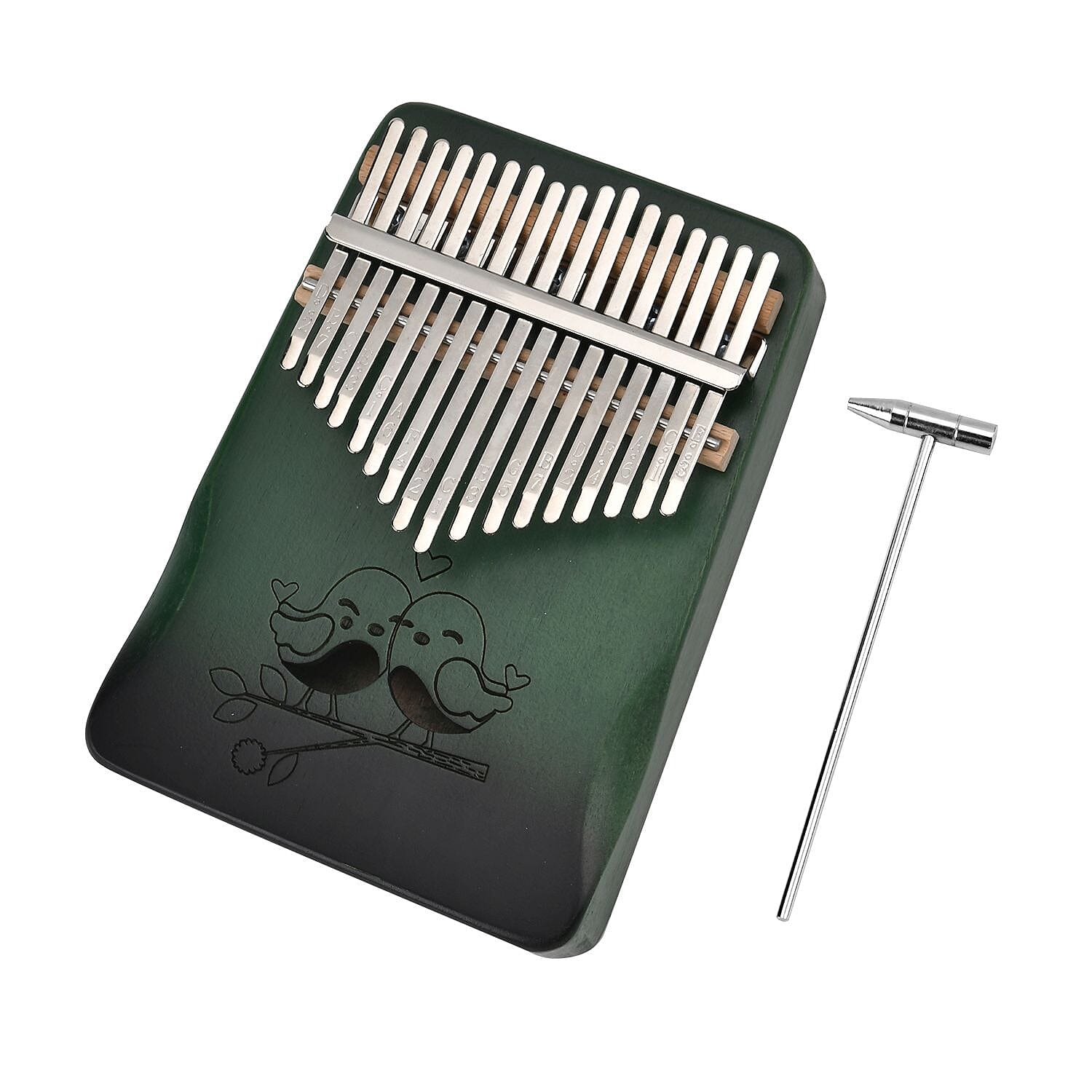 Kalimba- 17 Sound Thumb Piano (Size 17x12x3 cm) - Green 7698232 2