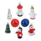 Rotating Christmas Tree Music Box with Figurines - Adorable Mini Hanging Ornaments - Green 18x13cm