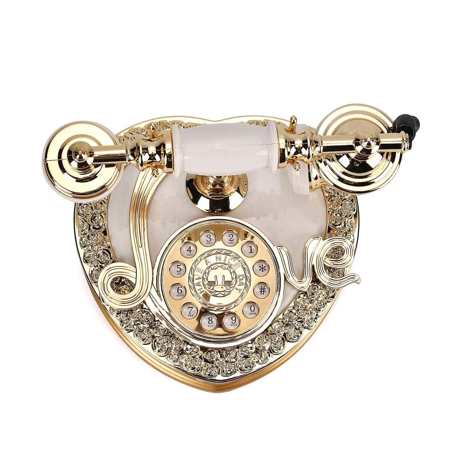 Vintage Style Heart Shaped Telephone Music Box with Drawers 7812655 4