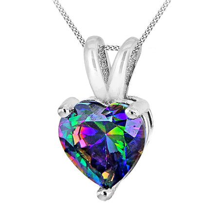 Sterling Silver Mystique Cubic Zirconia Heart Pendant 7754596 1
