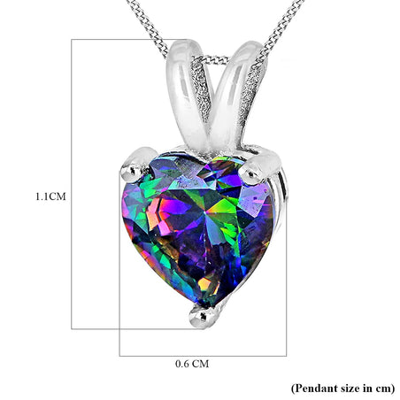 Sterling Silver Mystique Cubic Zirconia Heart Pendant 7754596 2
