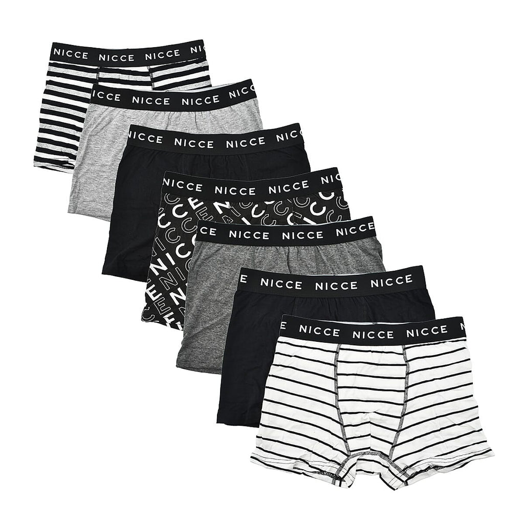 NICCE 100% Cotton 7 Pack Boxer (Size L) - Mono