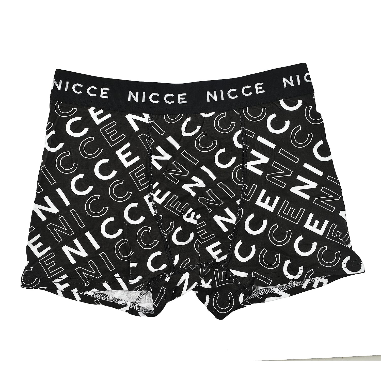 NICCE 95% Cotton, 5% Elastane Set of 7 Boxers - Size L (34-36 Inches) - Mono 7766561 6