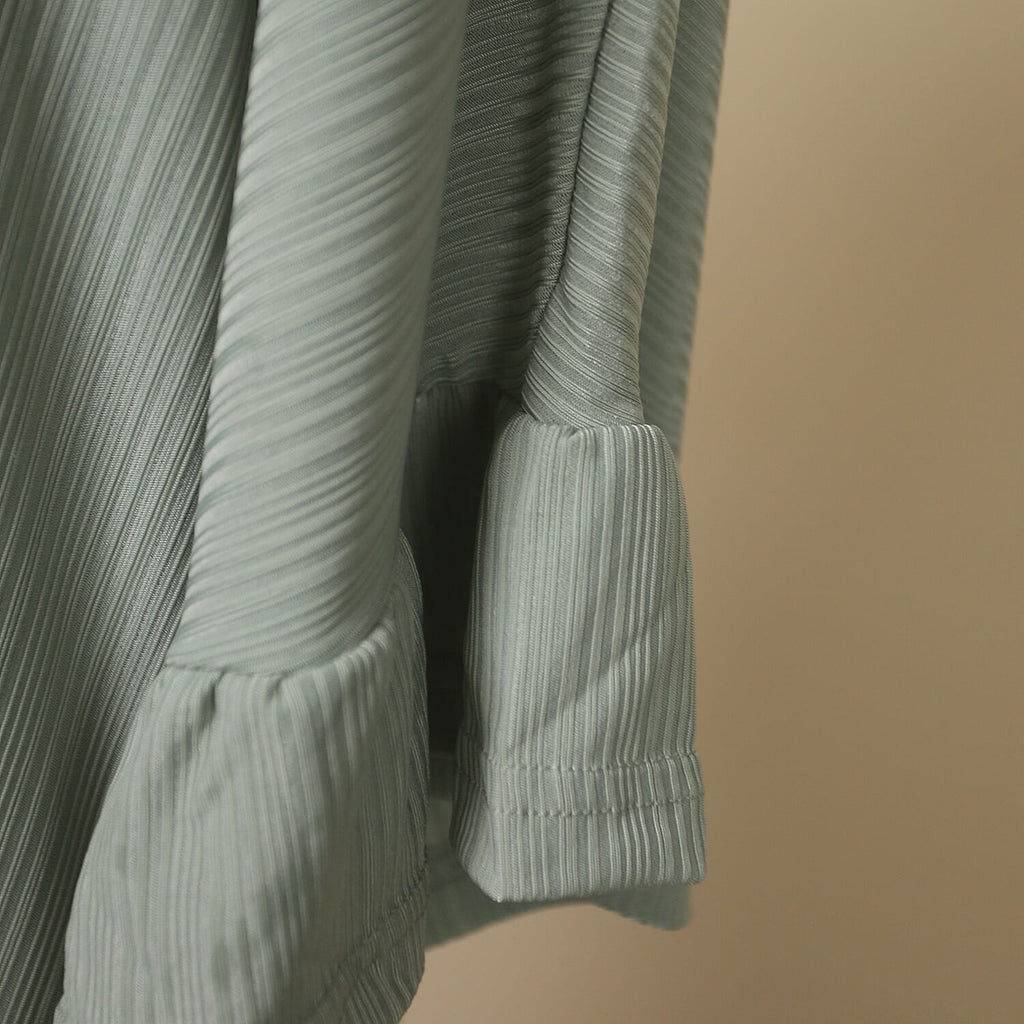 Nova of London High Low Tiered Hem Oversized Top (Size-M-L, Length - 95Cm) - Sage