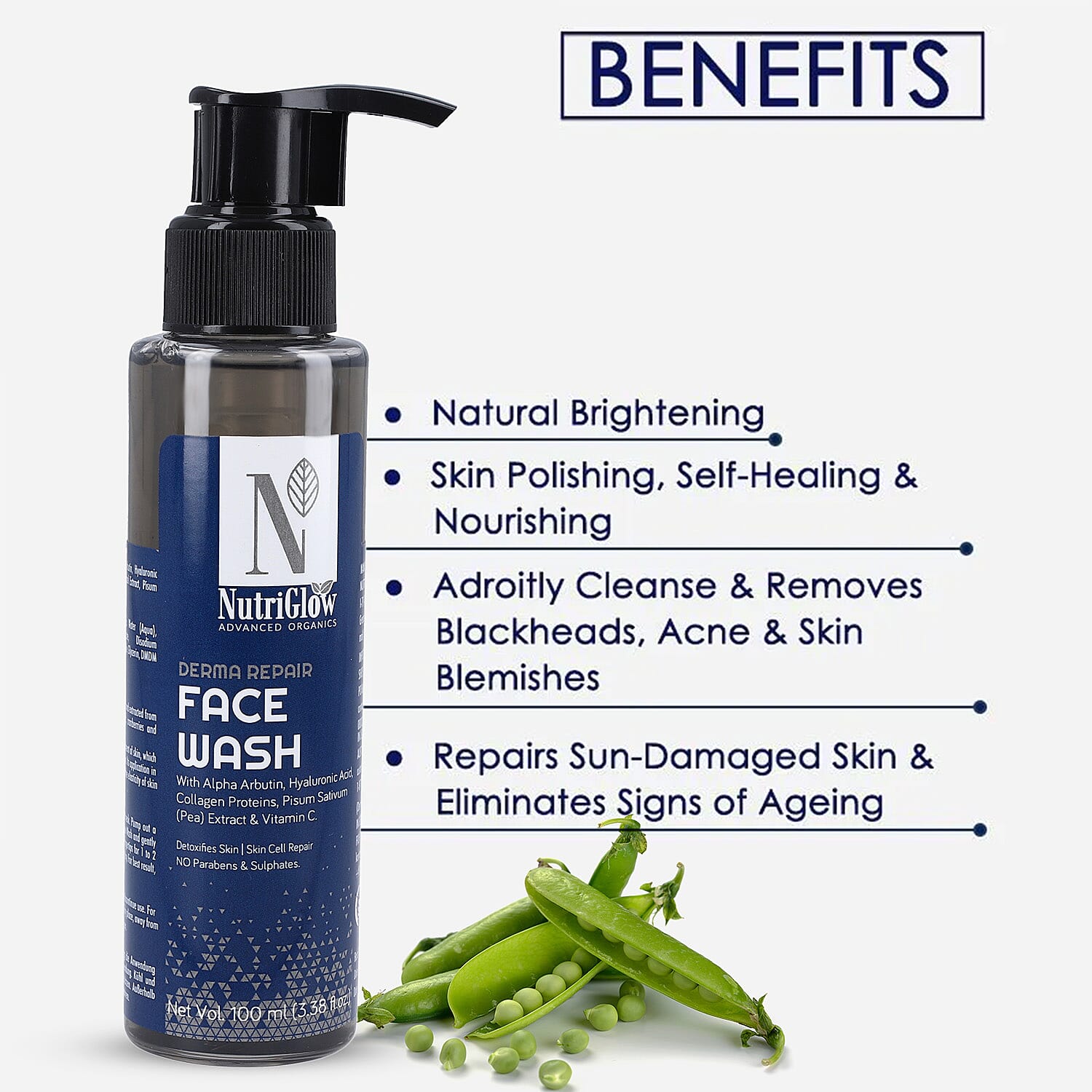 NUTRIGLOW Derma Advanced Organi Repair Face Wash - 100ml 7261158 5