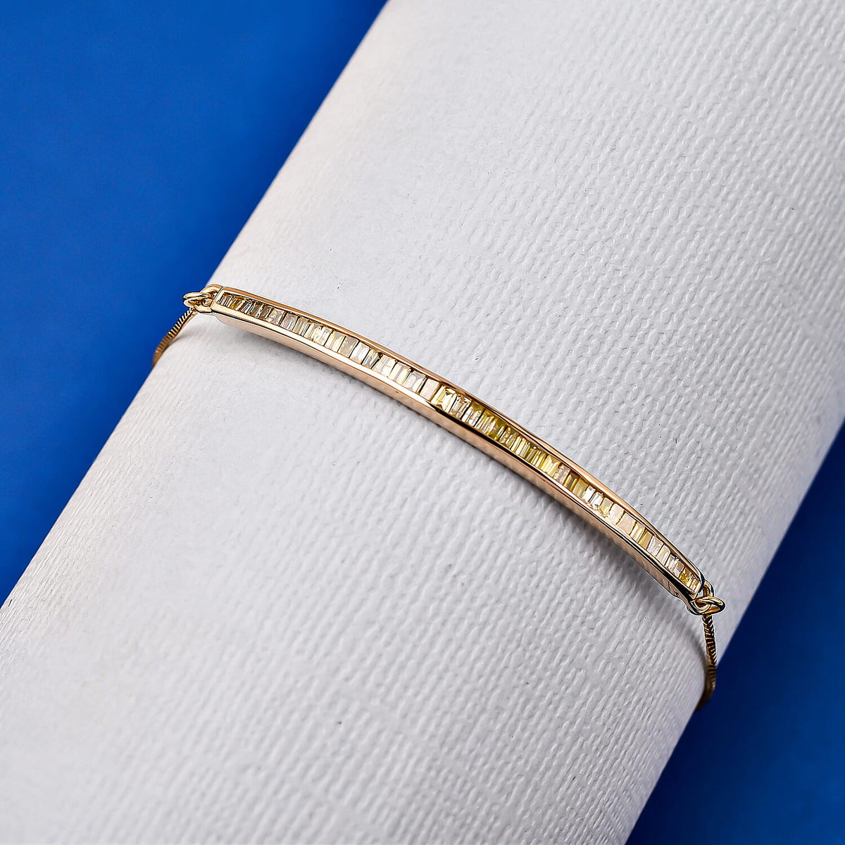 NY Close Out -10K Yellow Gold Natural Yellow Diamond Adjustable Bracelet (Size 6.5 to 9) 0.76 Ct. 7253985 1