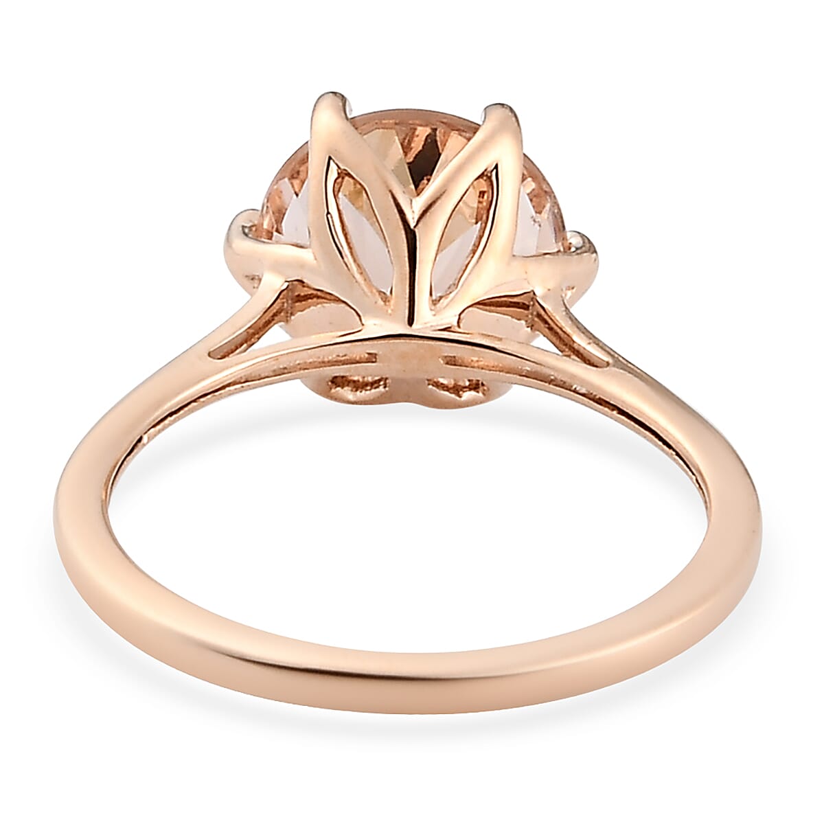 14K Rose Gold AAA Morganite Solitaire Ring 2.34 Ct. 7830420 5