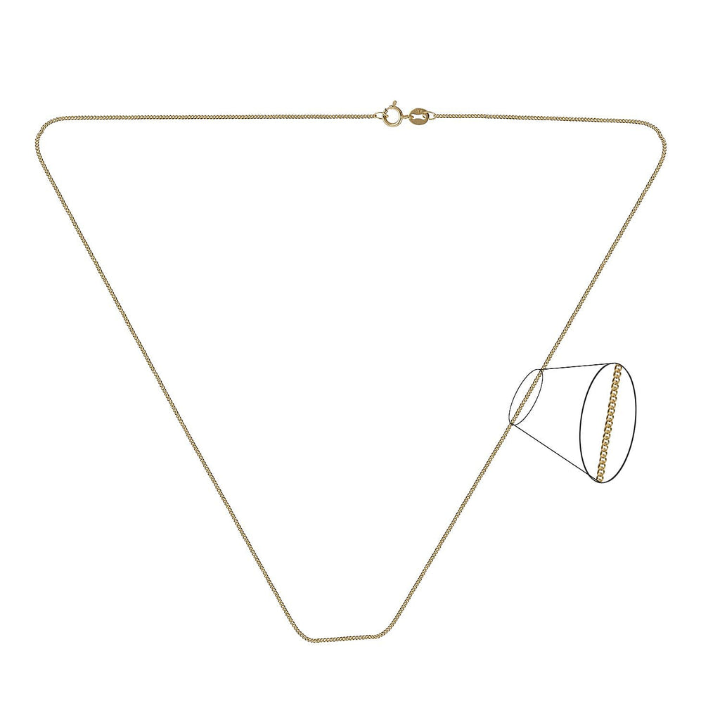 NY Close Out Deal - 18K Yellow Gold Curb Necklace (Size - 20), with Spring Ring Clasp