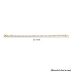 NY Close Out Deal- AAA Simulated Diamond Tennis Bracelet (Size - 7.5) in Yellow Gold Tone