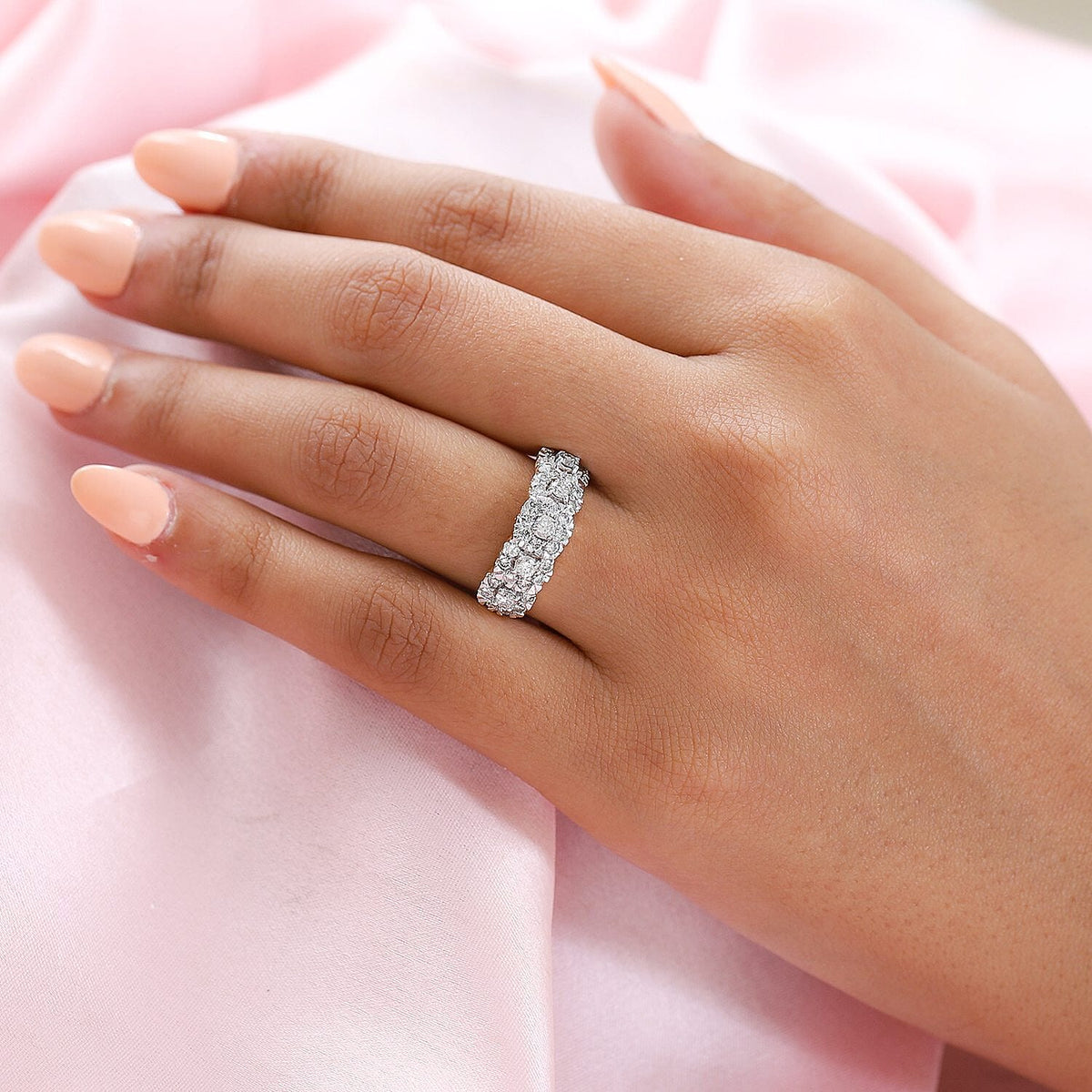 NY Close Out Deal - 14K Yellow Gold Diamond (I1-I2-G-H) Floral Ring 1.00 Ct. 7208775 6