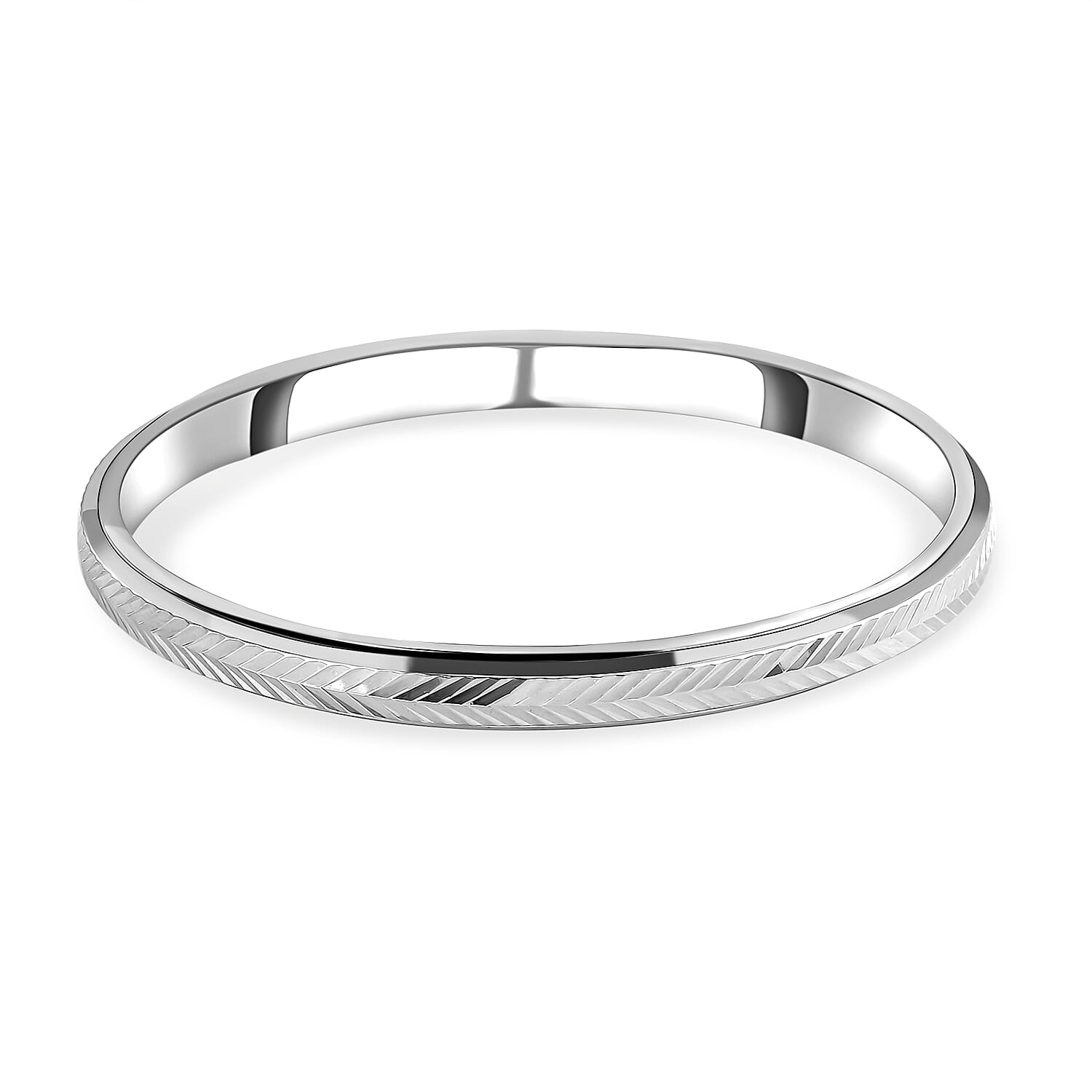 NY Close Out Deal - Bangle (Size 7.5) in Silver Tone 7175977 0
