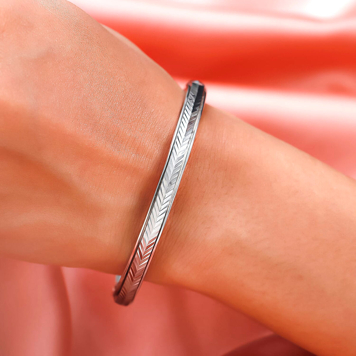NY Close Out Deal - Bangle (Size 7.5) in Silver Tone 7175977 3