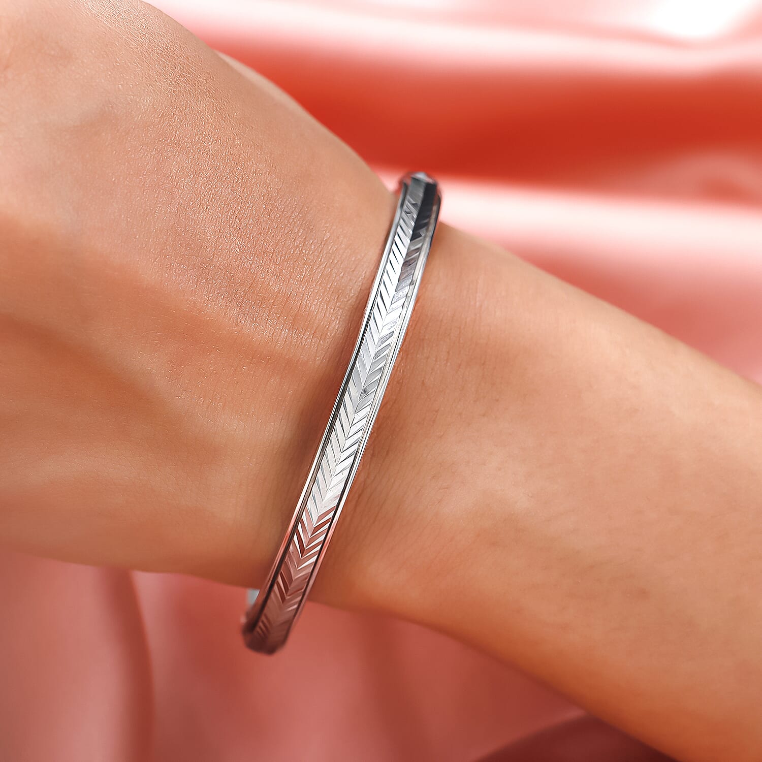 NY Close Out Deal - Bangle (Size 7.5) in Silver Tone 7175977 3