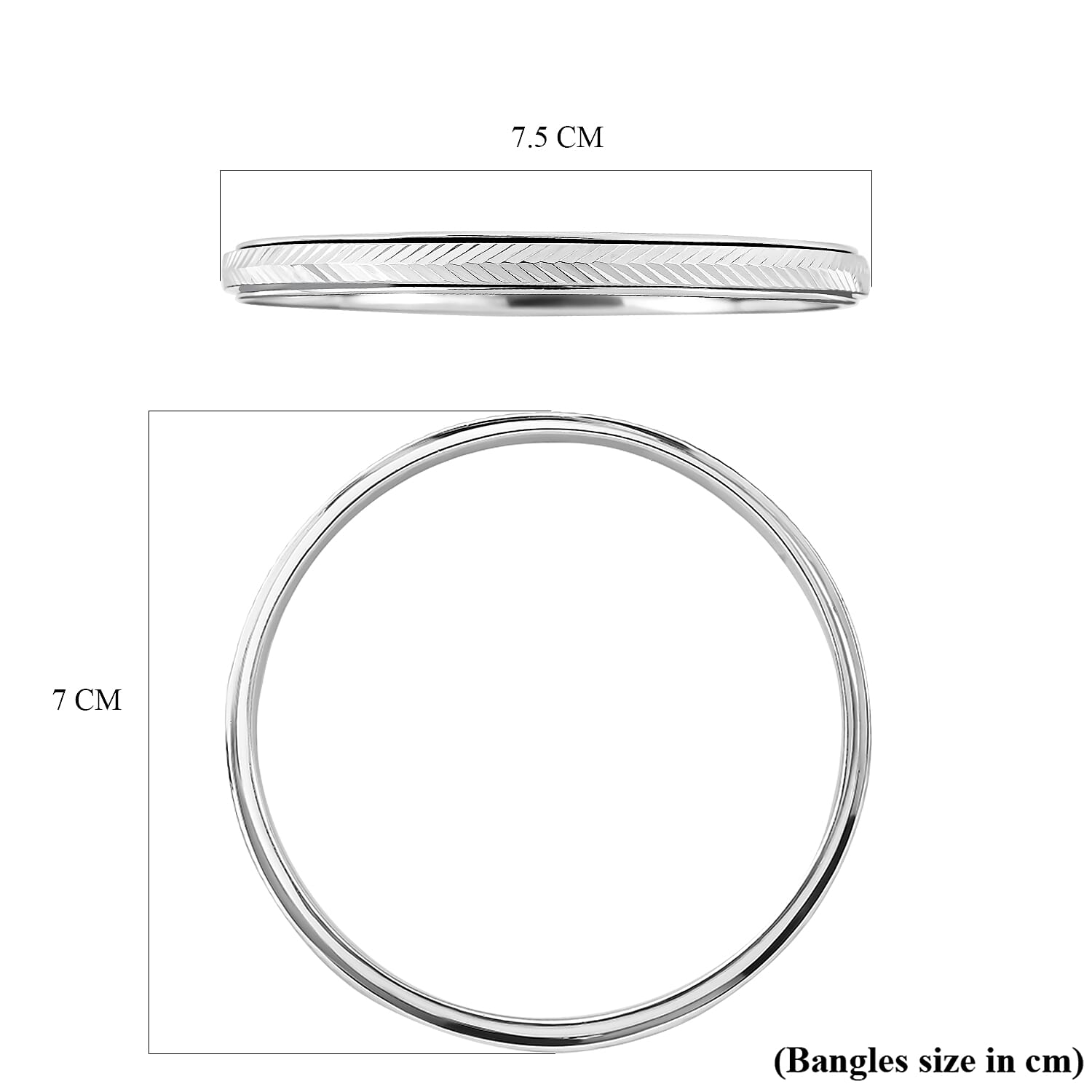 NY Close Out Deal - Bangle (Size 7.5) in Silver Tone 7175977 6
