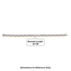 NY Close Out Deal- Luxuriant Lab Grown Diamond (SI-GH) Bracelet (Size - 7.5) in 18K Vermeil Yellow Gold Plated Sterling Silver 4.25 Ct.