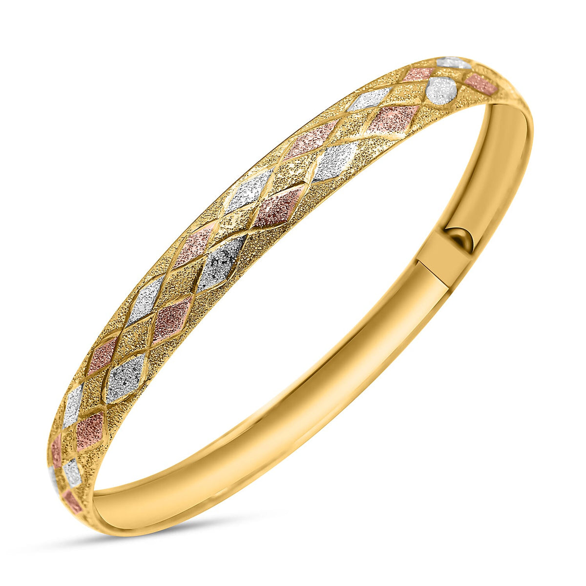 NY Close Out Deal- Tricolour Sterling Silver Bangle 7959832 3