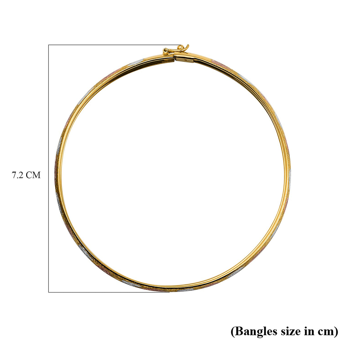 NY Close Out Deal- Tricolour Sterling Silver Bangle 7959832 5