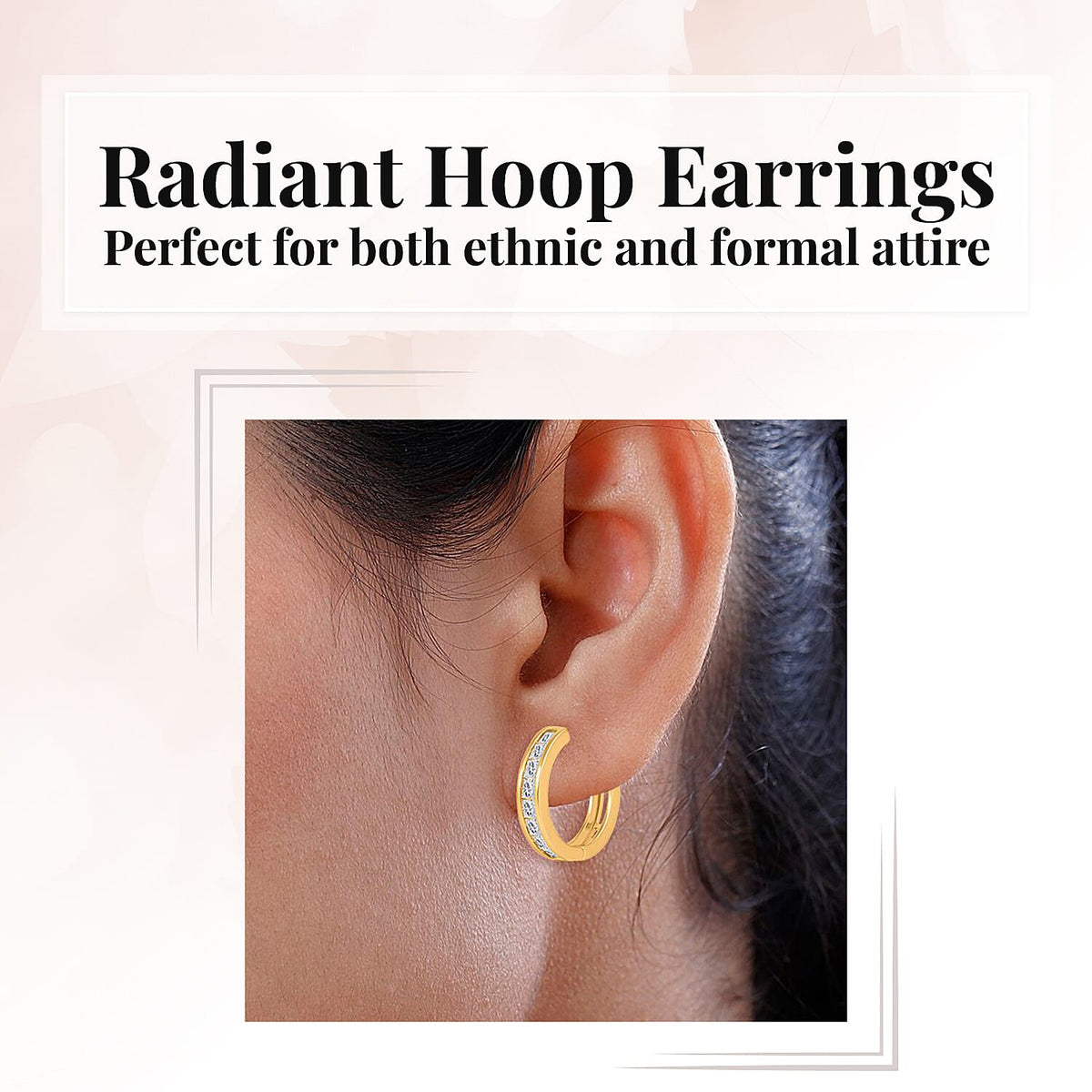 NY Close Out Deal- White Cubic Zirconia Hoop Earrings 7590756 2