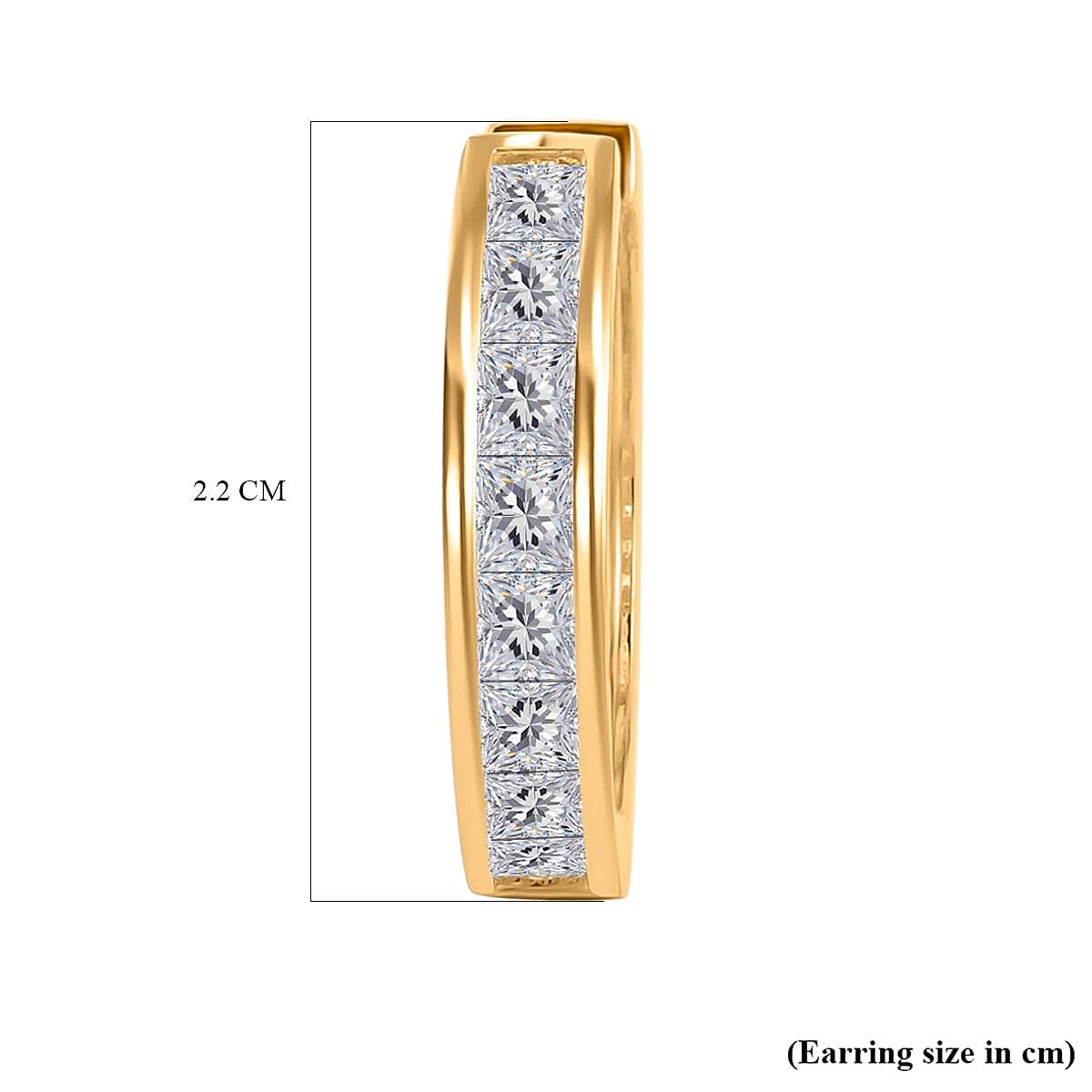 NY Close Out Deal- White Cubic Zirconia Hoop Earrings 7590756 6
