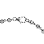 Diamond Bracelet (Size - 7.5) in Platinum Overlay Sterling Silver