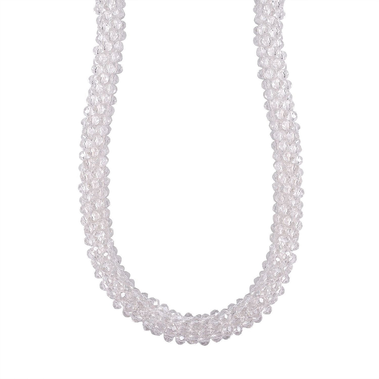 NY Close Out Deal-  Mystic White Crystal Necklace With Magnetic Clasp (Size - 20) 7651868 0