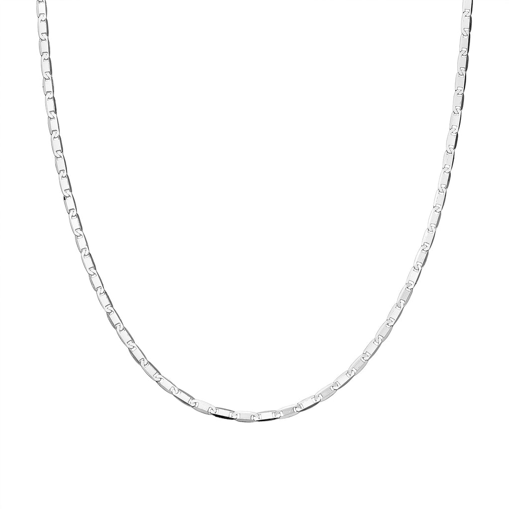 NY Close Out- Rhodium Overlay Sterling Silver adjustable Necklace (Size - 24)