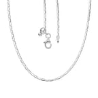 NY Close Out- Rhodium Overlay Sterling Silver adjustable Necklace (Size - 24)