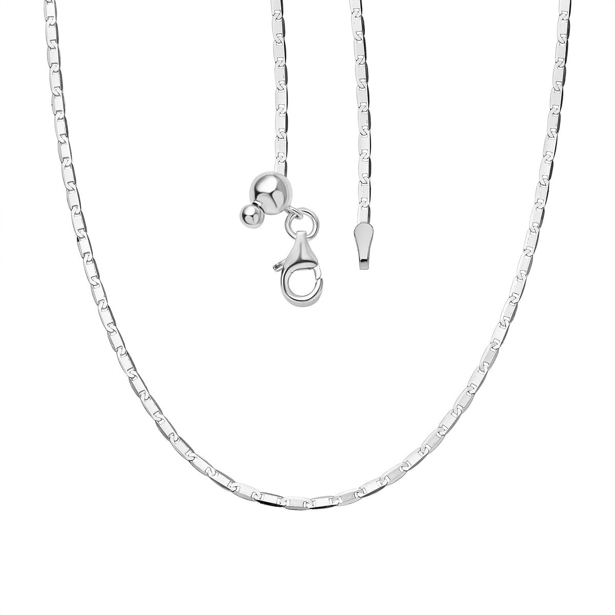 NY Close Out- Rhodium Overlay Sterling Silver adjustable Chain  24 Inch 7990660 3
