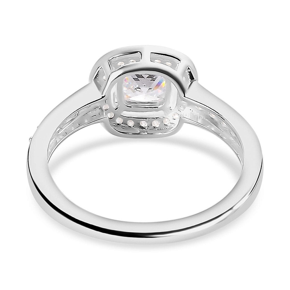 NY Close Out - Simulated Diamond Halo Ring in Sterling Silver 7263137 4