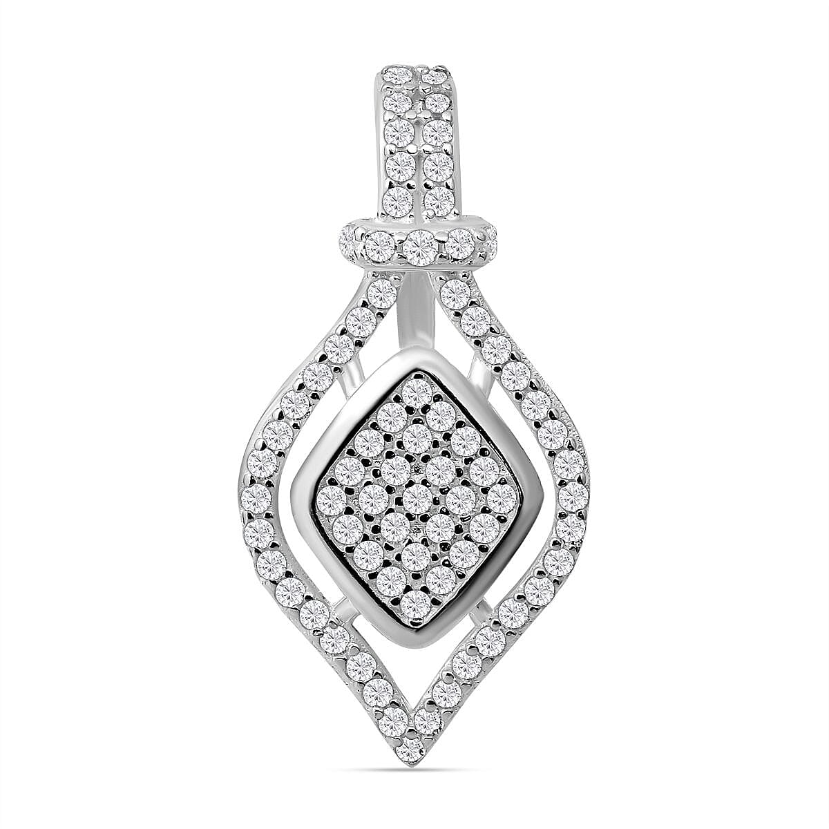 NY Close Out - Simulated Diamond Pendant in Sterling Silver 7212531 0