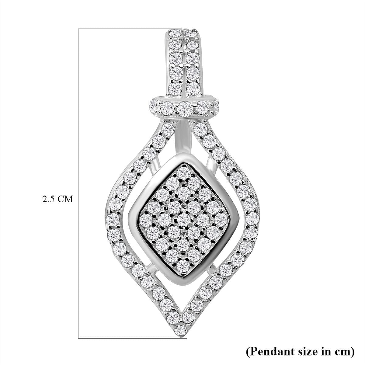 NY Close Out - Simulated Diamond Pendant in Sterling Silver 7212531 5