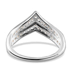 NY Close Out - Simulated Diamond Wishbone Ring in Sterling Silver 1.044 Ct