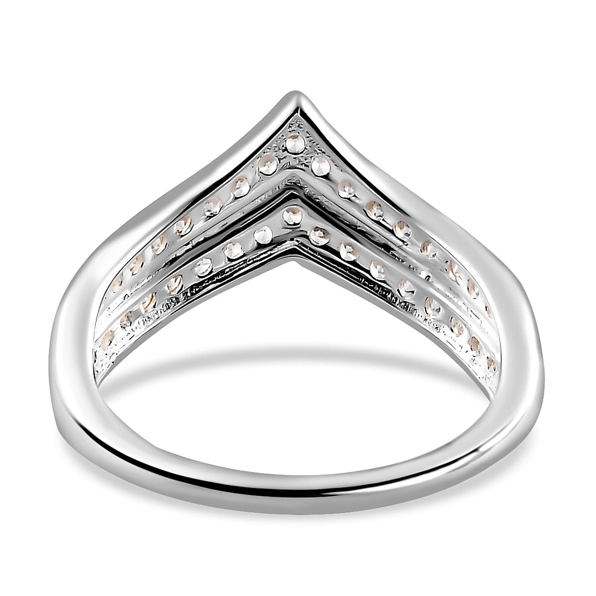 NY Close Out - Simulated Diamond Wishbone Ring in Sterling Silver 1.044 Ct 7253554 9