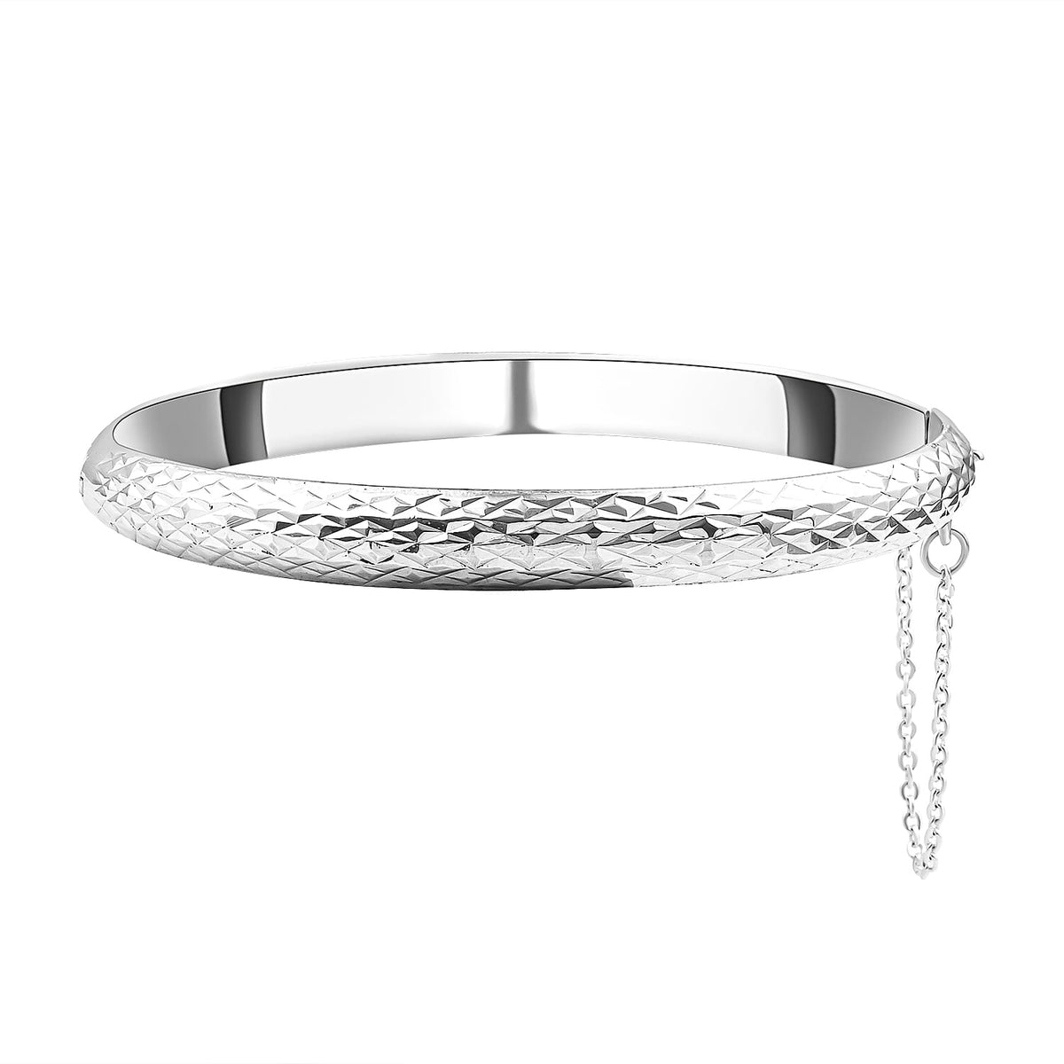 NY Close Out Sterling Silver Diamond Cut Design Bracelet (Size 7.5), Silver Wt. 9.00 Gms 7132012 3