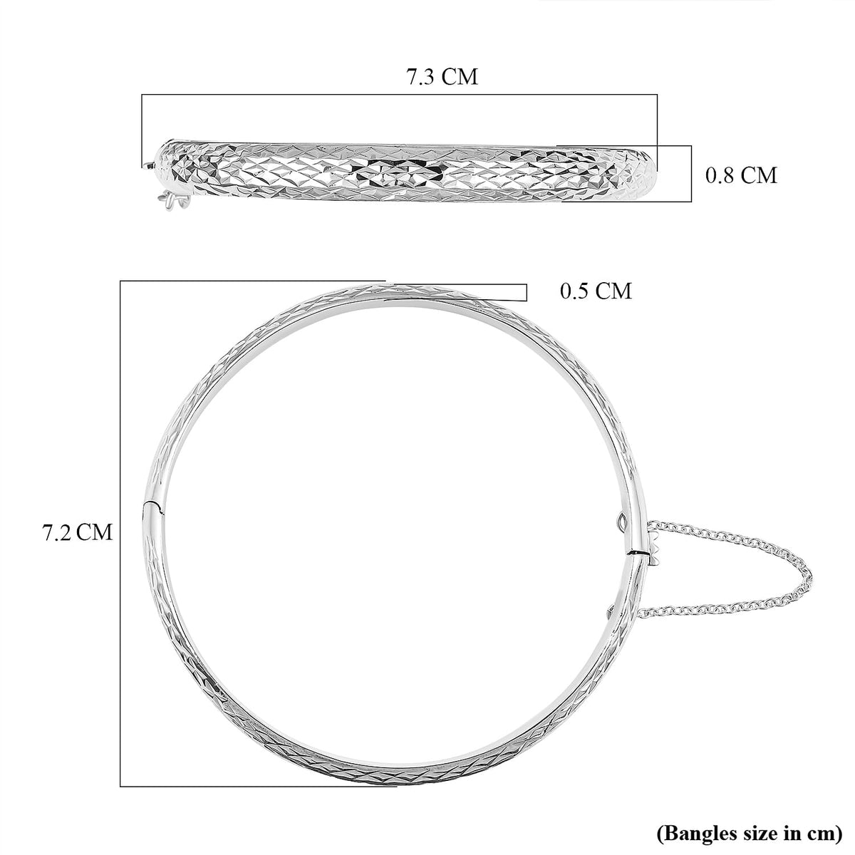 NY Close Out Sterling Silver Diamond Cut Design Bracelet (Size 7.5), Silver Wt. 9.00 Gms 7132012 5