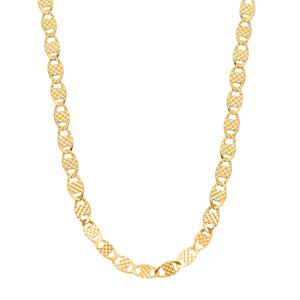 NY Close Out- Sterling Silver Necklace (Size - 20) With Gold Overlay