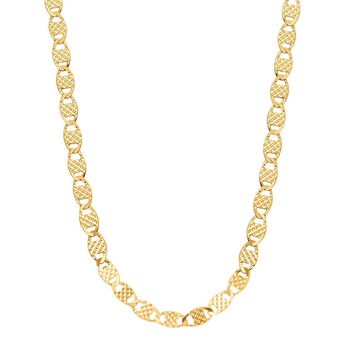 NY Close Out- Sterling Silver Necklace (Size - 20) With Gold Overlay 7990650 2