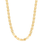 NY Close Out- Sterling Silver Necklace (Size - 20) With Gold Overlay