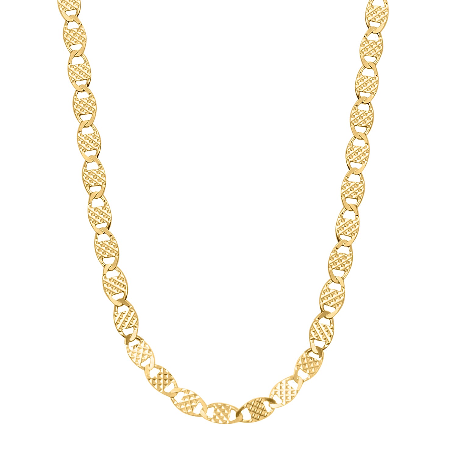 NY Close Out- Sterling Silver Necklace (Size - 20) With Gold Overlay 7990650 2