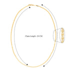 NY Close Out- Sterling Silver Necklace (Size - 20) With Gold Overlay